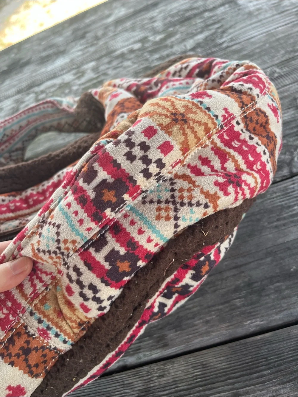 BIG BUDDA Patterned Boho Hobo Bag in Multi Colors AZTEC, cozy inside large
